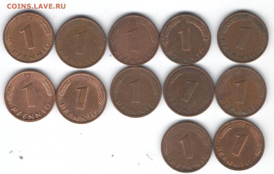 Продам иностранные монеты стран Европы(ходячка, погодовка) - фрг1пфг1