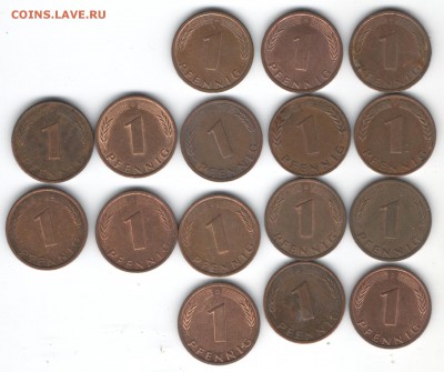 Продам иностранные монеты стран Европы(ходячка, погодовка) - фрг1пфАД1