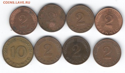 Продам иностранные монеты стран Европы(ходячка, погодовка) - фрг2пф1