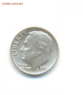 Ag. США дайм 1964. до 26.01 22:00 - 24