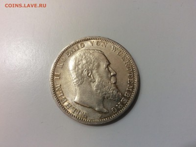 3 марки Вюртемберг 1914 au до 28.01 - image