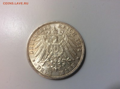 3 марки Вюртемберг 1914 au до 28.01 - image