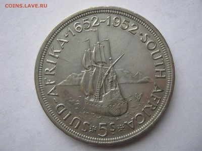 ЮАР 5 шилингов 1952. Георг VI. Серебро. ПРЕДПРОДАЖНАЯ. - 009.JPG