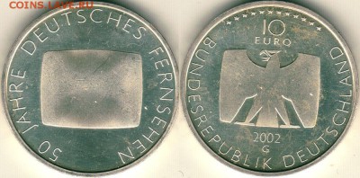 Германия, 10 евро 2002, телевидение - до 22-00мск 27.01 - ger-10e-2002-tel