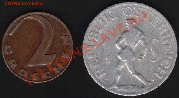 Австрия 2 монеты 1925,1947 год до 26 мая 21-00 Мск - A-2-1.JPG