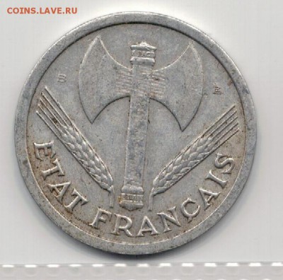 ФРАНЦИЯ 2 ФРАНКА 1944 ДО 29.01.15 В 22.00МСК (А653) - 4-1фр
