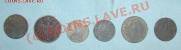 10 пфенинг 1900,10 пф 1941, 1 пф 1942. Оценка, чистка. - pf vsp