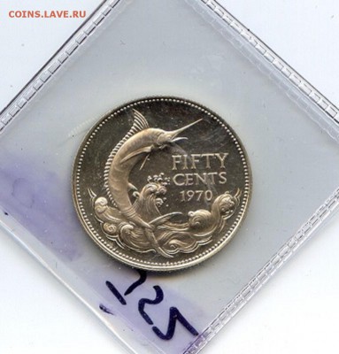 Багамы. 50 с. 1970 г. Серебро 800. 10,37гр. до 31.01 в 21.30 - МонетыТутРФ442