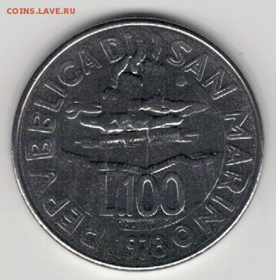 САН-МАРИНО 100 ЛИР 1978 ФАО ДО 29.01.15 В 22Ч (А637) - 4-фао-см100а