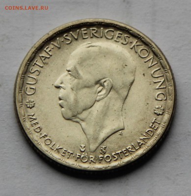 Швеция 1 крона 1947 UNC штемп блеск до 29.01 - шв 01