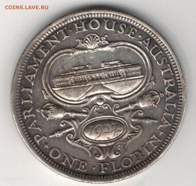 Ag АВСТРАЛИЯ ФЛОРИН 1927 ПАРЛАМЕНТ 29.01 В 22.00МСК (А652) - 5-а1