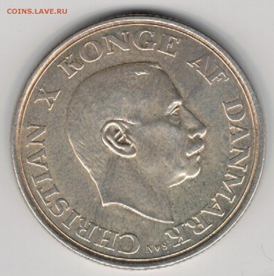 Ag ДАНИЯ 2 КРОНЫ 1945 ЮБИЛЕЙ ДО 29.01 В 22.00МСК (А650) - 5-д