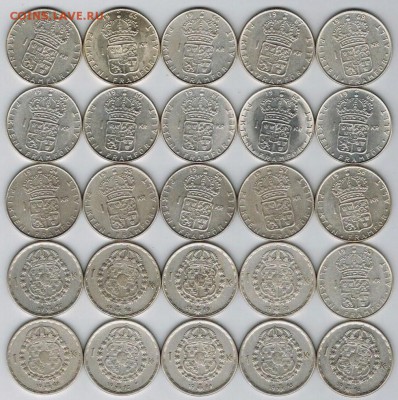 Ag Швеция, погодовка с 1939 до 1968, 28 монет.  До 31.01.15 - 003