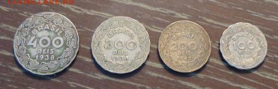 БРАЗИЛИЯ - 100, 200, 300, 400 реалов наб. 4 шт. 1.02, 22.00 - Бразилия набор 4 шт. 1938-1942