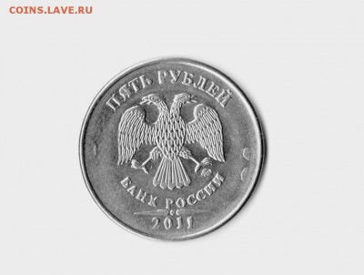 5 рублей 2011г. ММД засор штемпеля - 5 ру