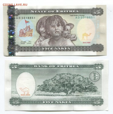 Банкноты мира (UNC) - Eritrea p2