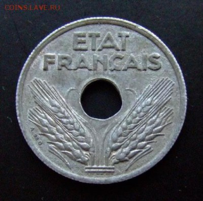 3 - Франция 10 сантимов (1941) «Режим Виши» цинк  №2 А