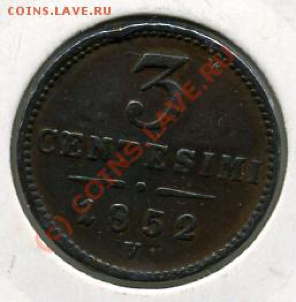 Австрия. - 3 сентисимо 1852.JPEG