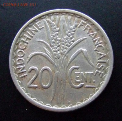 3 - Франц. Индокитай 20 сантимов (1941) медь-ник. Р