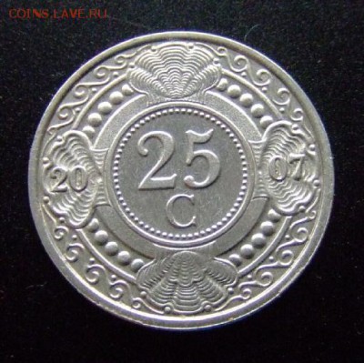 3 - Нидерландские Антиллы 25 центов (2007) «Апельсиновое дерево» Р