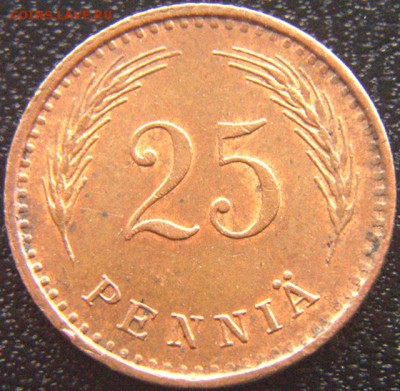Финляндия_25 пенни 1943. Отличный сохран; до 28.01_22.18мск - 8829