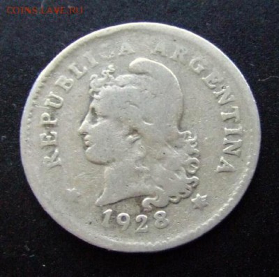 3 - Аргентина 10 сентаво (1928) А