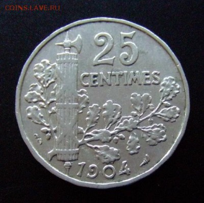 3 - Франция 25 сантимов (1904) Р