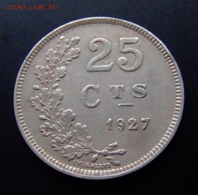 3 - Люксембург 25 сантимов (1927) Р
