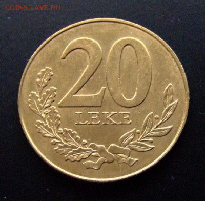 3 - Албания 20 лек (2000) «Галера и дельфин» Р