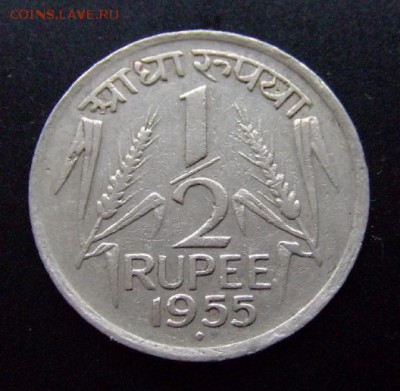3 - Индия 0,5 рупии (1955) Р