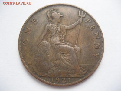 Великобритания. 1 пенни 1921г. - монеты 927