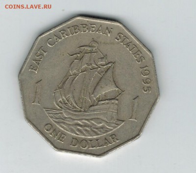 Восточные карибы 1 доллар 1995 до 31.01.2015   22-00 - 1 5