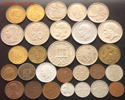 54 разные зарубежные монеты (см. описание). До 29.01_22.00мс - 9307