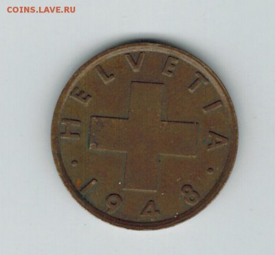 Швейцария 21 раппена 1948 до 31.01.2015   22-00 - 1 14
