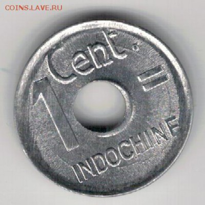 Фр.Индокитай цент 1943 до 02.02.15 в 22.00мск (А676) - 4-ин1