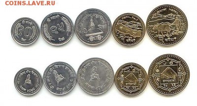 Непал набор 5 монет, цена Фикс - непал