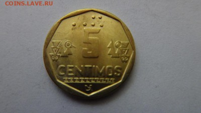 ПЕРУ 5 сентимо aUNC до 3.02. 22.00 мск. - 73