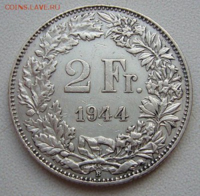 2 франка 1944 - швейцария - P1110938.JPG