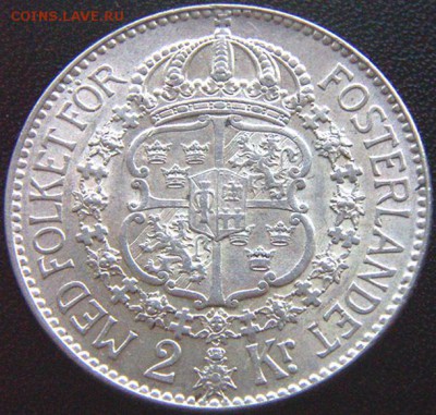 Швеция_2 кроны 1938. Отличное серебро; до 30.01_22.14мск - 8344