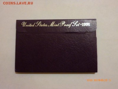 * Банковский набор США Пруф.с сертификатом 1991г. - P1020594.JPG