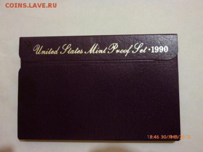 * Банковский набор США Пруф.с сертификатом 1990г. - P1020602.JPG