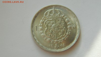 Швеция  1 крона 1945 г. до 1.02.2015 г. 21:00 МСК - Изображение 125