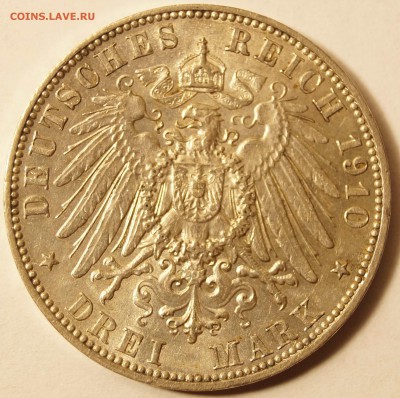 Германия. 3 марки.Саксония 1910. Хорошая до 05.02.2015 в 22 - 3марк_2.JPG