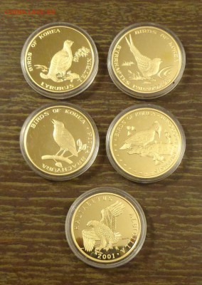 КОРЕЯ - наб. ПТИЦЫ КОРЕИ 4 шт.+ орлан-белохвост 8.02, 22.00 - Корея птицы 5 шт.