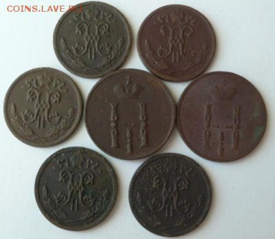 2 копейки 1899-1911(5шт)и денежка 1853 г(2шт) - pic