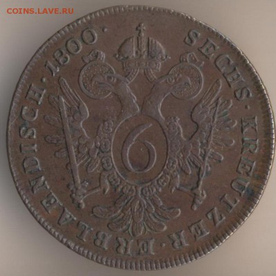 6 крейцеров 1800г. - 113