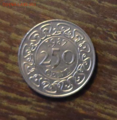 СУРИНАМ - 250 центов до 8.02, 22.00 - Суринам 250 центов 1987
