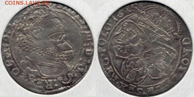 шостаки, трояки, полугроши 16-17вв. - шостак 1625 (2)