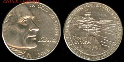 США 5 центов 2005 Выход к океану, до 21.00 мск 09.02.2015 - США 5 центов 2005 Выход к океану
