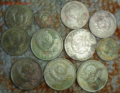 11 монет на опыты.1.2.3.5.коп 1926-1956гг.См.список. - SAM_4982.JPG